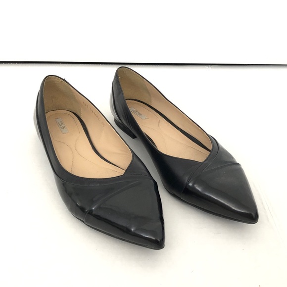 Geox Shoes - GEOX Respira Black Pointed Toe Ballet Flats